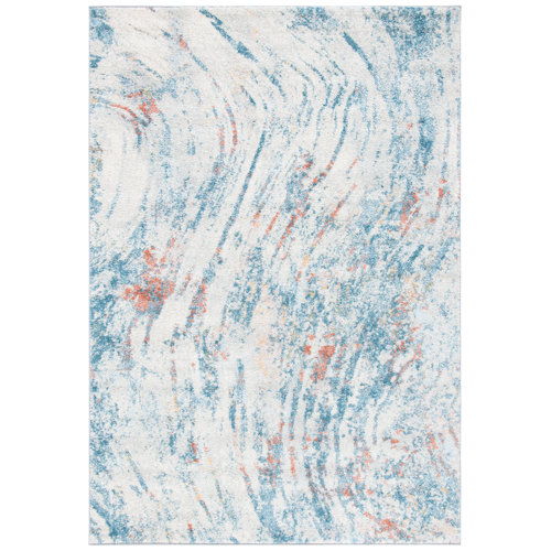 Safavieh Ivory / Dark Blue Indoor/Outdoor Rug & Reviews Wayfair